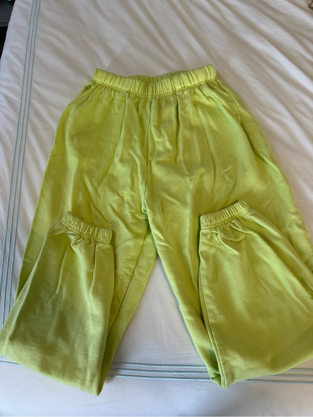 Daily Drills Neon Lime Green Sweatpants